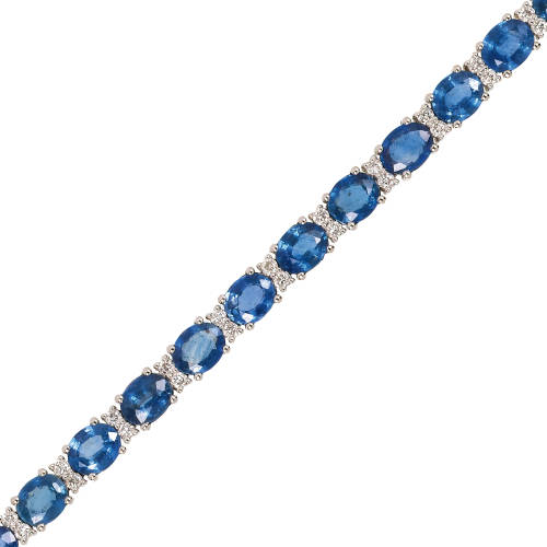 SAPHIR-DIAMANT-BRACELET : (DOBIASCHOFSKY AUKTIONEN AG)