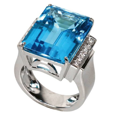 TOPAS-DIAMANT-RING : (DOBIASCHOFSKY AUKTIONEN AG)