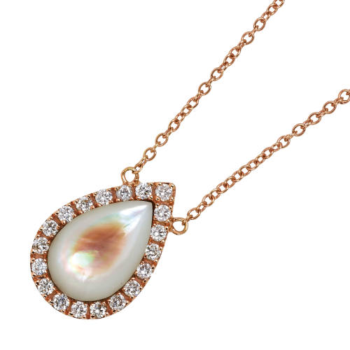 PERLMUTT-DIAMANT-ANH�NGER MIT KETTE : (DOBIASCHOFSKY AUKTIONEN AG)