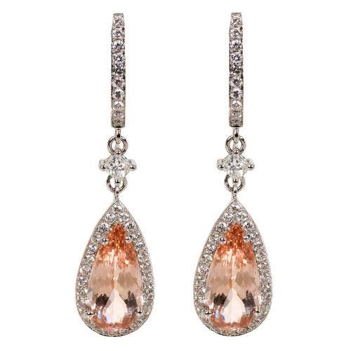 MORGANIT-DIAMANT-OHRH�NGER : (DOBIASCHOFSKY AUKTIONEN AG)