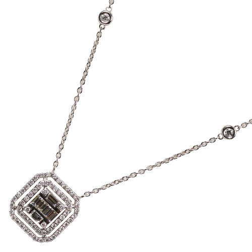 DIAMANT-ANH�NGER MIT KETTE : (DOBIASCHOFSKY AUKTIONEN AG)