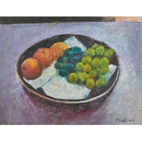 WALTER MAFLI : Stillleben mit Obst in einer Schale (DOBIASCHOFSKY AUKTIONEN AG)