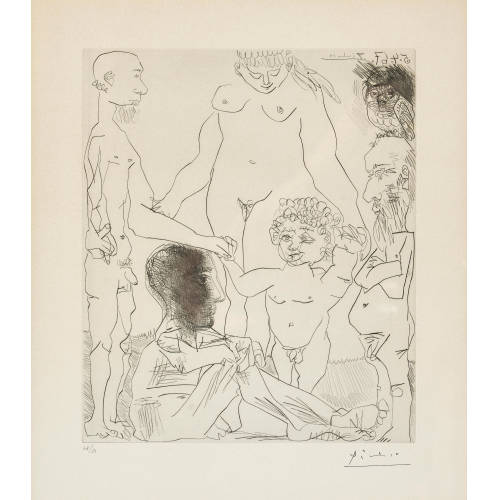 PABLO PICASSO : 'R�flexion du peintre sur la vie' (DOBIASCHOFSKY AUKTIONEN AG)