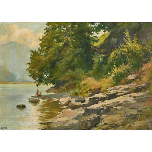 AUGUSTE BACHELIN : 'Lac de Brienz' (DOBIASCHOFSKY AUKTIONEN AG)