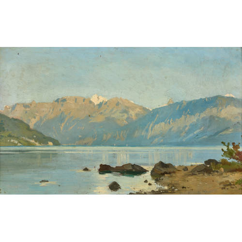AUGUSTE BACHELIN : 'Lac de Thoune' (DOBIASCHOFSKY AUKTIONEN AG)