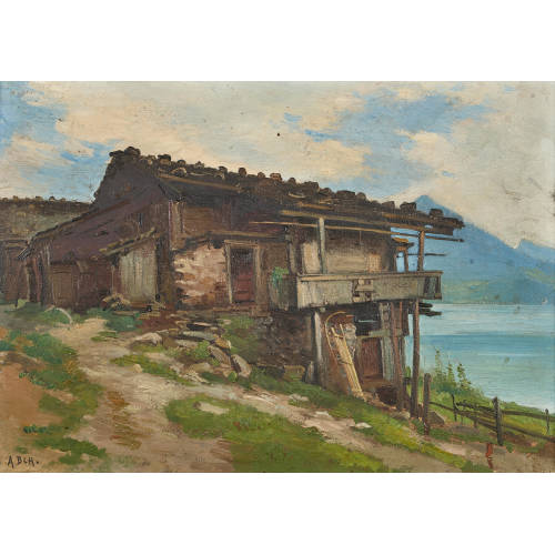 AUGUSTE BACHELIN : '� Merligen. Lac de Thoune' (DOBIASCHOFSKY AUKTIONEN AG)