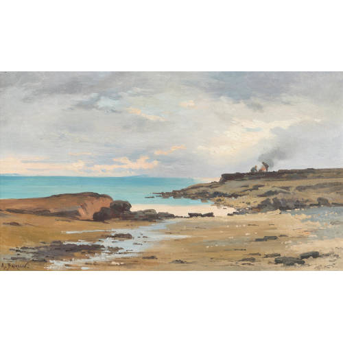 AUGUSTE BACHELIN : 'Rive du Lac de Neuchtel, prs Marin' (DOBIASCHOFSKY AUKTIONEN AG)