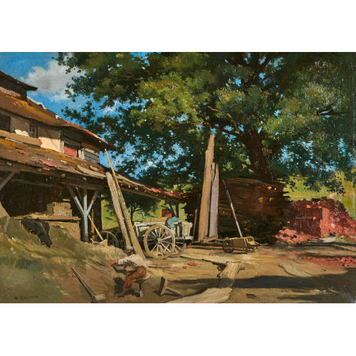 AUGUSTE BACHELIN : 'A la Tuilerie pr�s Souaillon' (DOBIASCHOFSKY AUKTIONEN AG)