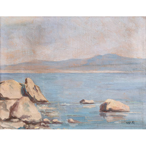 WILLIAM R�THLISBERGER : 'Bord du Lac de Neuch�tel pr�s Marin' (DOBIASCHOFSKY AUKTIONEN AG)