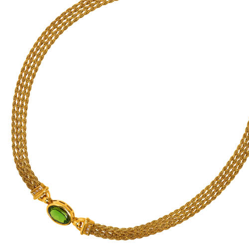 TURMALIN-DIAMANT-COLLIER : Gross�, Pforzheim (DOBIASCHOFSKY AUKTIONEN AG)