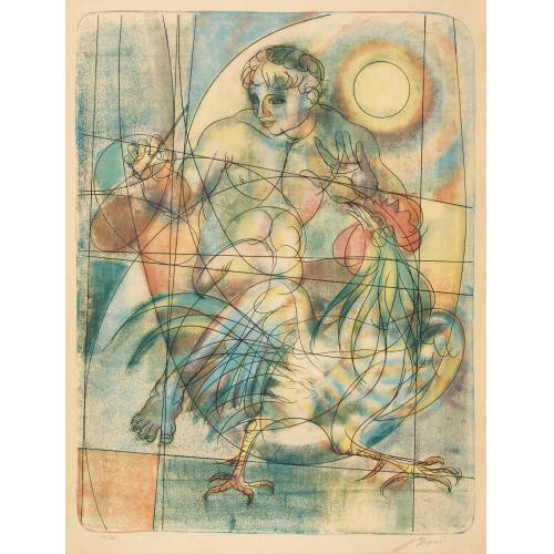 HANS ERNI : 'Mann und Hahn' (DOBIASCHOFSKY AUKTIONEN AG)