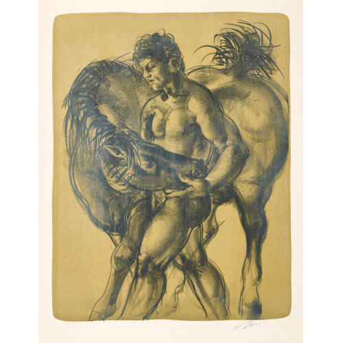HANS ERNI : 'Mann und Pferd' (DOBIASCHOFSKY AUKTIONEN AG)