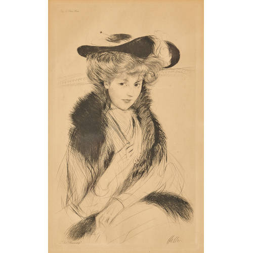 PAUL C�SAR HELLEU : Femme au chapeau (DOBIASCHOFSKY AUKTIONEN AG)