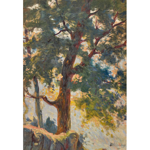 PAUL MADELINE : Felsige Landschaft mit Baum (DOBIASCHOFSKY AUKTIONEN AG)