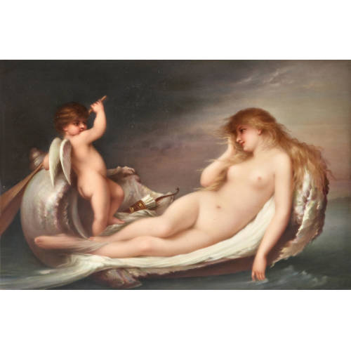 BILDPLATTE : Amor mit Venus (DOBIASCHOFSKY AUKTIONEN AG)