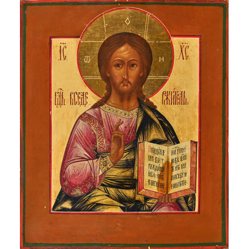 19./20. JH. RUSSLAND : Christus Pantokrator (DOBIASCHOFSKY AUKTIONEN AG)