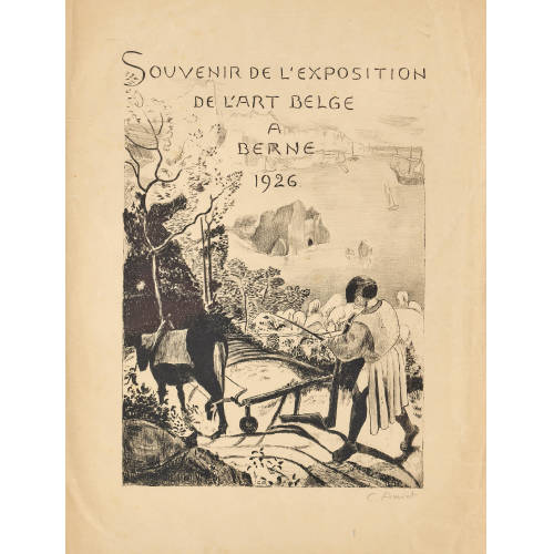 CUNO AMIET : 'Gedenkblatt Ausstellung belgischer Kunst Bern 1926' (DOBIASCHOFSKY AUKTIONEN AG)