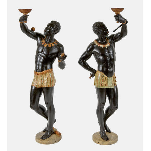 19. JH. VENEDIG : Paar 'Mohrenfiguren' (DOBIASCHOFSKY AUKTIONEN AG)