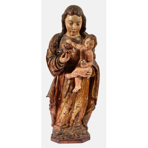 17. JH. SPANIEN : Madonna mit Kind (DOBIASCHOFSKY AUKTIONEN AG)