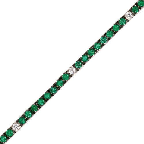 SMARAGD-BRILLANT-BRACELET : (DOBIASCHOFSKY AUKTIONEN AG)