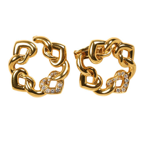 BRILLANT-OHRRINGE : Bulgari, 'Cuore', Rom (DOBIASCHOFSKY AUKTIONEN AG)
