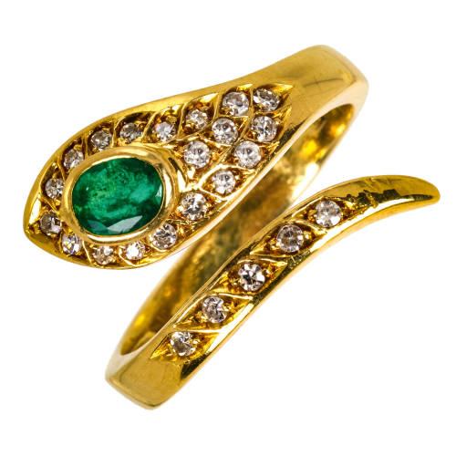 SMARAGD-DIAMANT-RING : Bucherer, Luzern (DOBIASCHOFSKY AUKTIONEN AG)
