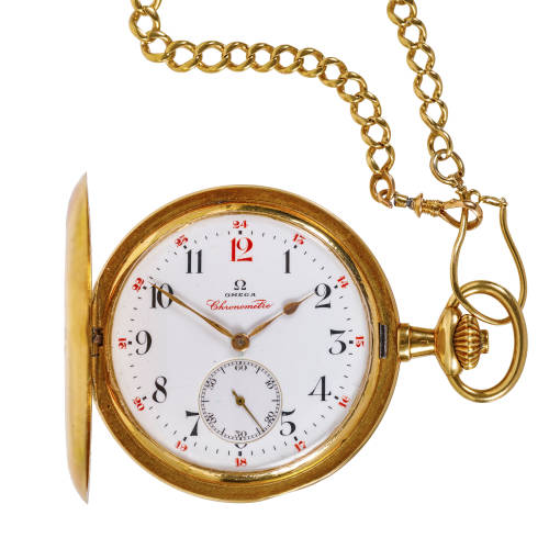 OMEGA : Savonnette mit Kette (DOBIASCHOFSKY AUKTIONEN AG)