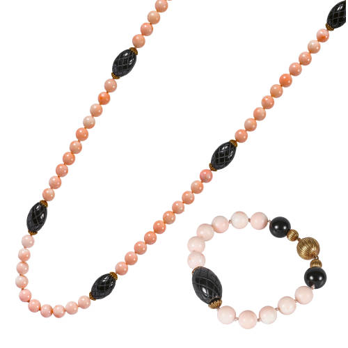 KORALLEN-ONYX-SET : Meister, Z�rich (DOBIASCHOFSKY AUKTIONEN AG)