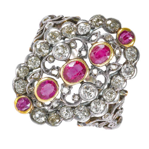 RUBIN-DIAMANT-RING : (DOBIASCHOFSKY AUKTIONEN AG)