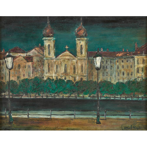 LEOPOLD II HAEFLIGER : Blick auf die Jesuitenkirche in Luzern (DOBIASCHOFSKY AUKTIONEN AG)