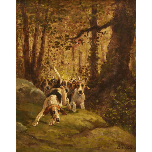 JEAN VICTOR ALBERT DE GESNE : Jagdhunde (DOBIASCHOFSKY AUKTIONEN AG)