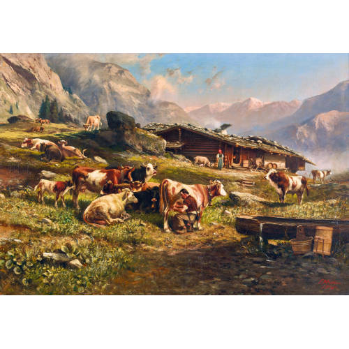 FRANZ ADOLF CHRISTIAN M�LLER : Auf der Alp (DOBIASCHOFSKY AUKTIONEN AG)