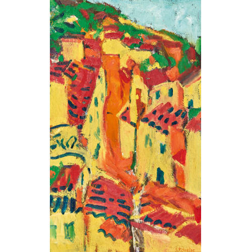 JEAN-LOUIS PIGUET : H�userlandschaft in der Provence (DOBIASCHOFSKY AUKTIONEN AG)