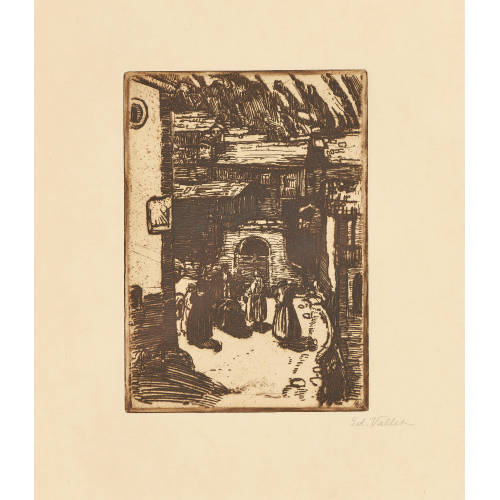 �DOUARD VALLET : 'Village valaisan' (DOBIASCHOFSKY AUKTIONEN AG)