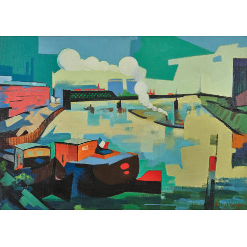 JEAN-PIERRE VIOLLIER : 'La Seine � Charenton' (DOBIASCHOFSKY AUKTIONEN AG)