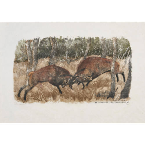 ROBERT HAINARD : 'Combat de cerfs' (DOBIASCHOFSKY AUKTIONEN AG)