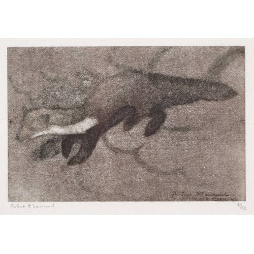 ROBERT HAINARD : 'Fouine au clair de lune sur le toit de la sacristie' (DOBIASCHOFSKY AUKTIONEN AG)