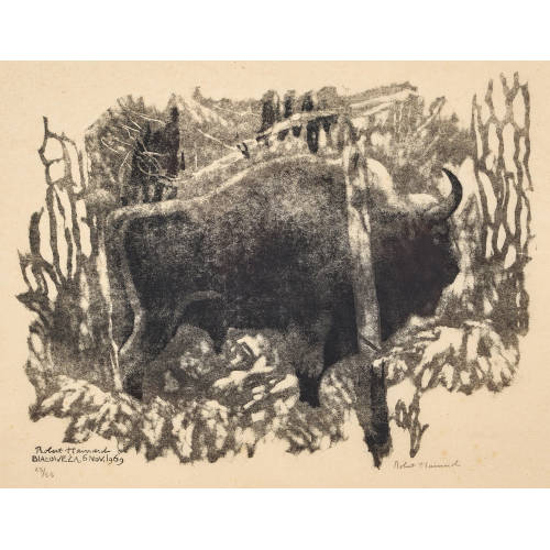 ROBERT HAINARD : 'Le bison solitaire' (DOBIASCHOFSKY AUKTIONEN AG)