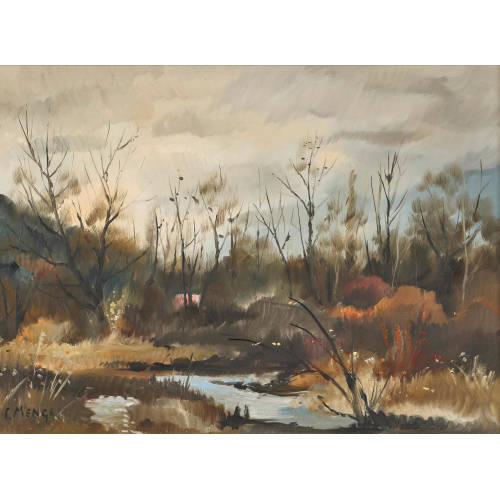 CHARLES MENGE : Paysage automnal (DOBIASCHOFSKY AUKTIONEN AG)