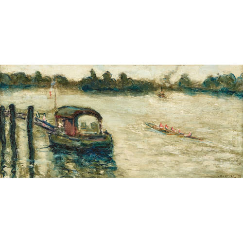 MAURICE LOUVRIER : 'La Seine � Dieppe' (DOBIASCHOFSKY AUKTIONEN AG)