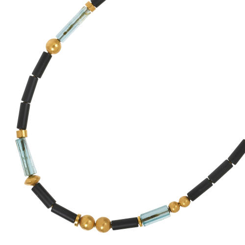 AQUAMARIN-ONYX-COLLIER : Othmar Zschaler, Bern (DOBIASCHOFSKY AUKTIONEN AG)