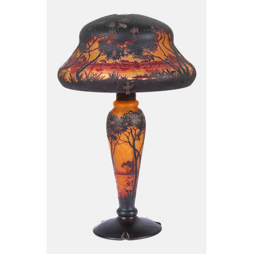 DAUM FR�RES : Lampe, Nancy, um 1900 (DOBIASCHOFSKY AUKTIONEN AG)