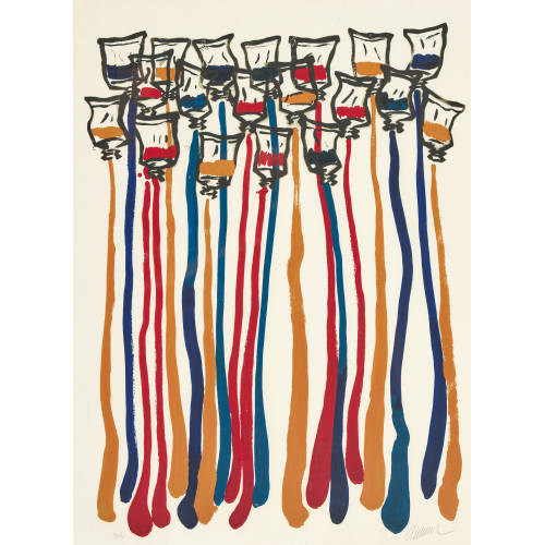 ARMAND PIERRE) ARMAN (EIGTL. FERNANDEZ : 'Yellow and red pouring' (DOBIASCHOFSKY AUKTIONEN AG)