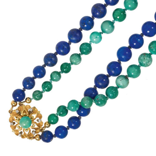 LAPISLAZULI-T�RKIS-COLLIER : (DOBIASCHOFSKY AUKTIONEN AG)