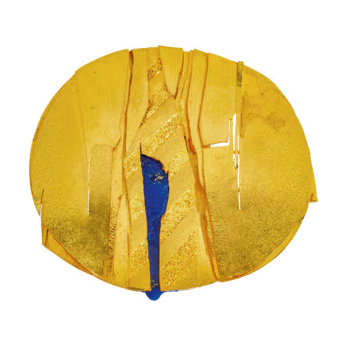 LAPISLAZULI-GOLD-BROSCHE : Othmar Zschaler, Bern (DOBIASCHOFSKY AUKTIONEN AG)