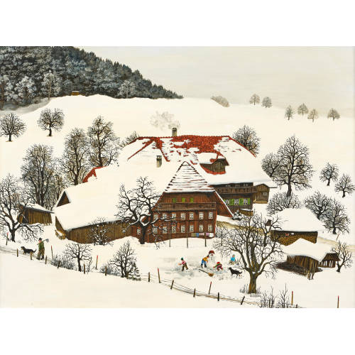 HELEN G�DEL : Winterlandschaft mit Bauernhaus (DOBIASCHOFSKY AUKTIONEN AG)