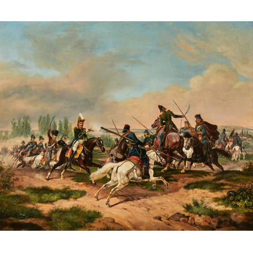JOHANN K. GRAMMEL : Prinz Eugen rettet Oberst Stanislas Klicki (DOBIASCHOFSKY AUKTIONEN AG)