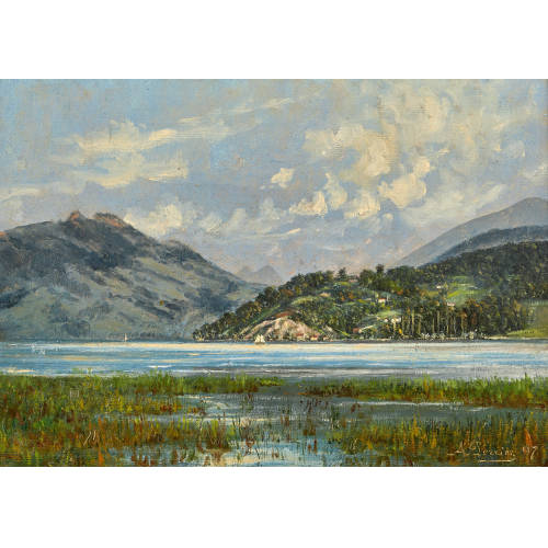 ALEXANDRE PERRIER : 'Le Lac d'Annecy - La Puya' (DOBIASCHOFSKY AUKTIONEN AG)