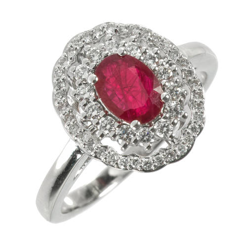 RUBIN-DIAMANT-RING : (DOBIASCHOFSKY AUKTIONEN AG)
