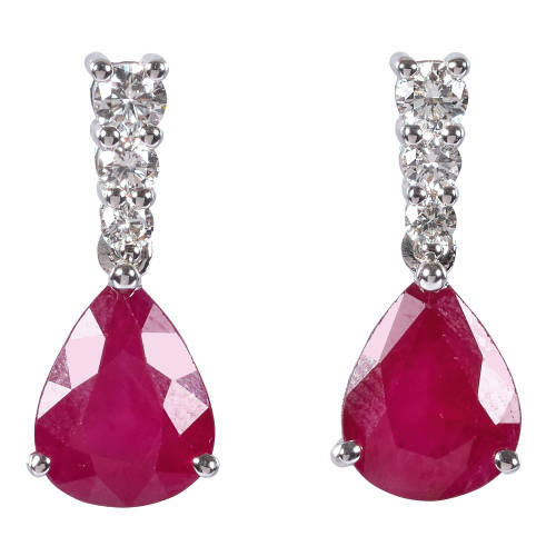 RUBIN-DIAMANT-OHRSTECKER : (DOBIASCHOFSKY AUKTIONEN AG)
